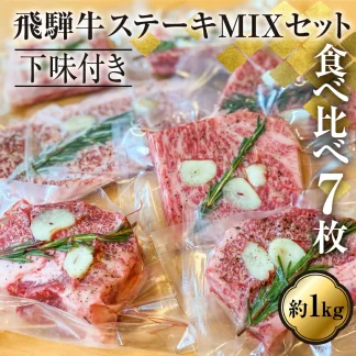 【スービー 真空調理専用】飛騨牛ステーキ MIXセット 食べ比べ 総重量約1kg!SOUS-VIDE