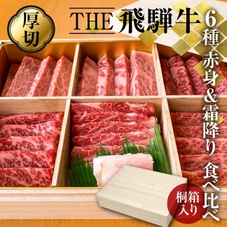 THE 飛騨牛 豪華桐箱入り 飛騨牛6種類盛り合わせ800g